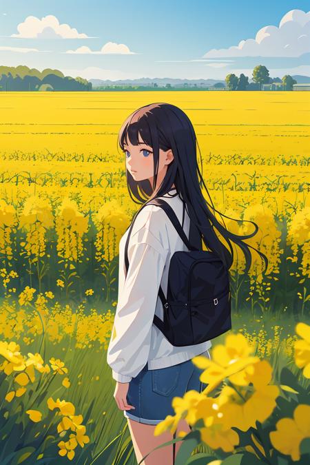 00147-166266071-flat vector art,vector illustration, 1girl,outdoors,Rapeseed,scenery,hyper detailed render style,masterpiece, best quality, high.png